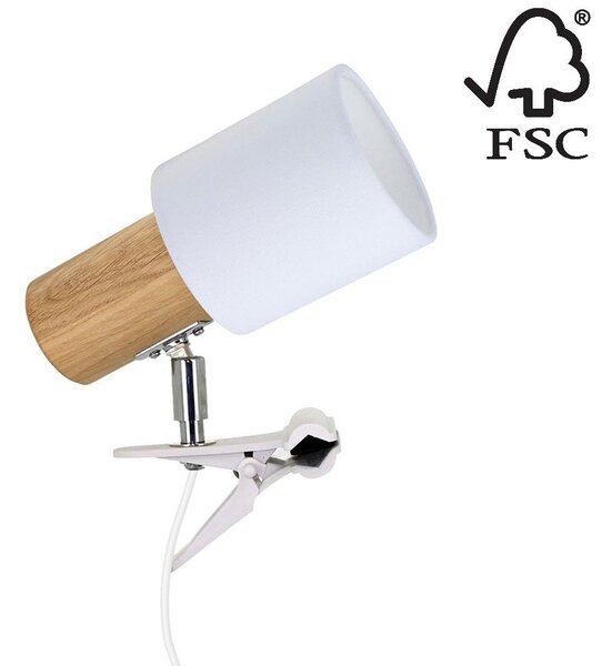 Spot-Light 2236174WK - Svetilka s sponko TREEHOUSE 1xE27/25W/230V