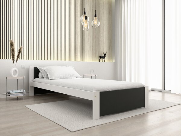 Postelja IKAROS 90 x 200 cm, antracit/bela Posteljno dno: Brez posteljnega dna, Vzmetnica: Brez vzmetnice