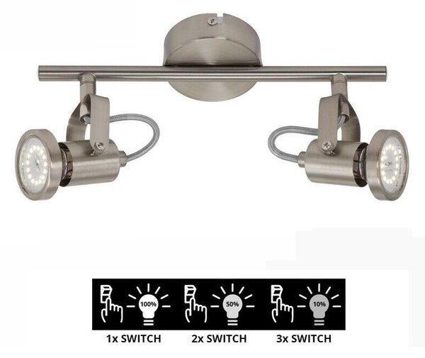 Briloner 2712-022 - LED Zatemnitveni reflektor SEMPLICE 2xGU10/5W/230V