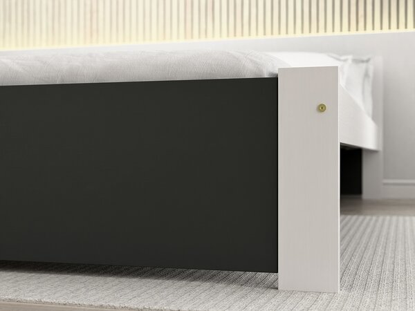Postelja IKAROS 90 x 200 cm, antracit/bela Posteljno dno: Brez posteljnega dna, Vzmetnica: Brez vzmetnice