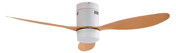 Lucande - Kayu LED Stropni ventilator Bela/Les Lucande