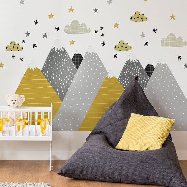 Stenska nalepka Ambiance Giant Kid Sticker Scandinavian Mountains Henrika