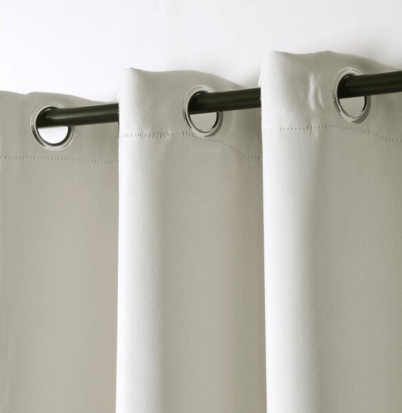 Belo-kremna zavesa OXFORD 140x250 cm Za obesiti: Trak za nabiranje