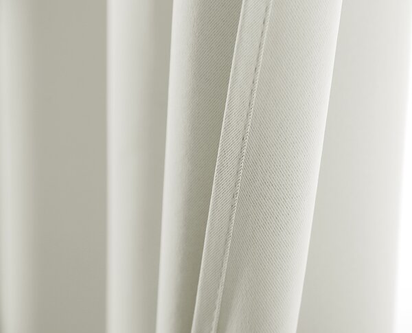 Belo-kremna zavesa OXFORD 140x250 cm Za obesiti: Trak za nabiranje