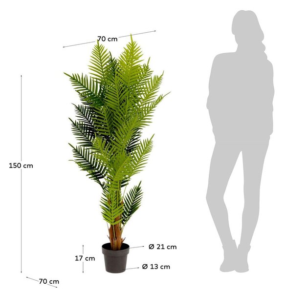 Umetna rastlina Kave Home Fern, višina 150 cm