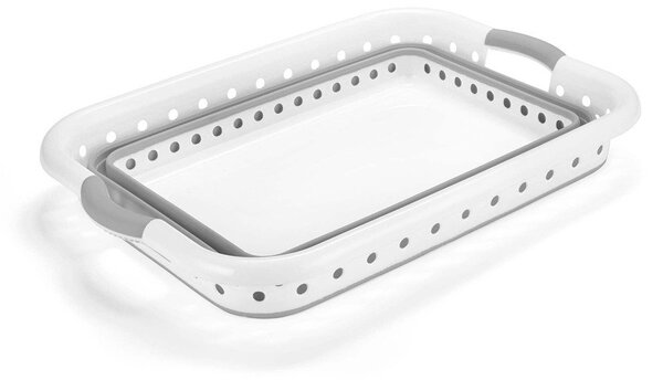Belo-siva plastična košara za perilo 40 l - Addis