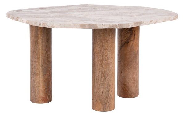 Stranska mizica z mizno ploščo v marmornem dekorju 50x75 cm Organic – Leitmotiv