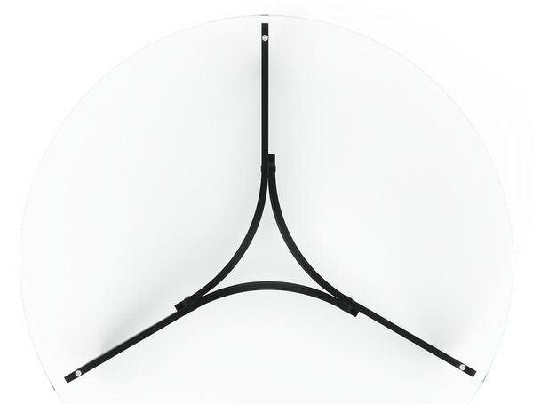 Črna okrogla mizica s stekleno mizno ploščo 87x87 cm Madera – Umbra