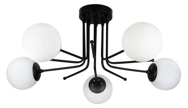 Črna stropna svetilka Squid Lighting Star, višina 34 cm