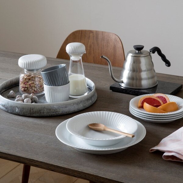 Bel porcelanast krožnik za juho Kähler Design Hammershoi, ⌀ 21 cm