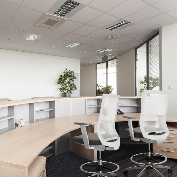 MID.YOU Pisarniški Stol Aspen Work W, Bela, Siva
