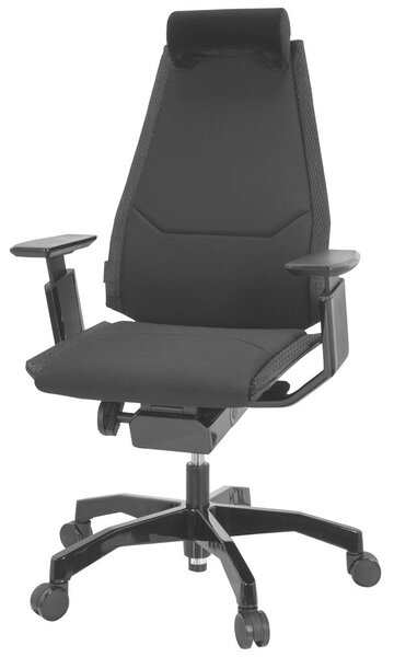 MID.YOU Pisarniški Stol Genidia Black, Črna