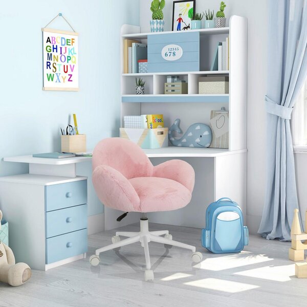 MID.YOU Mladinski Vrtljivi Stol Kiddy Teddy, Roza