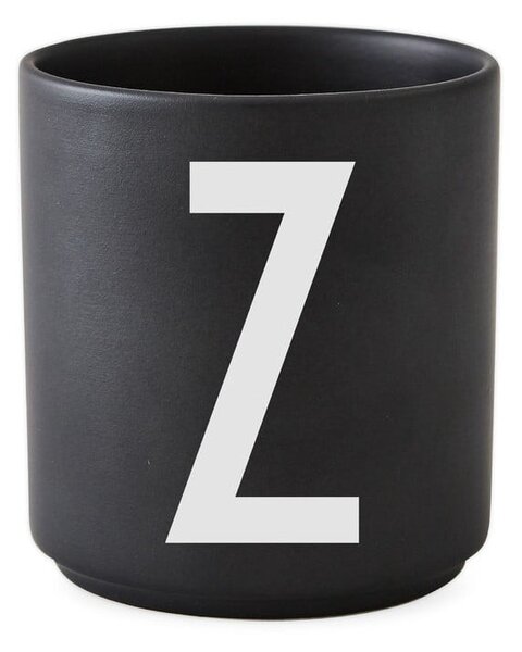 Črna porcelanasta skodelica Design Letters Alphabet Z, 250 ml