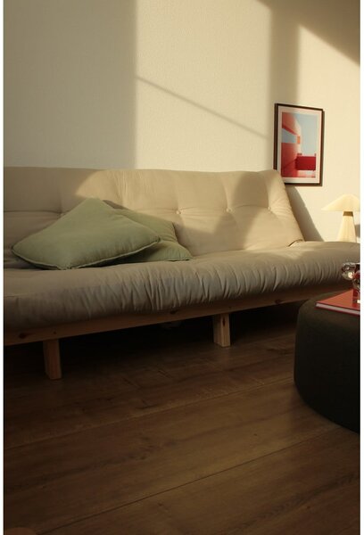Sivo- bež lanena sedežna garnitura 200 cm Lean – Karup Design