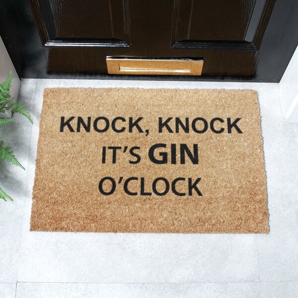 Predpražnik iz kokosovih vlaken 40x60 cm Gin O'Clock – Artsy Doormats