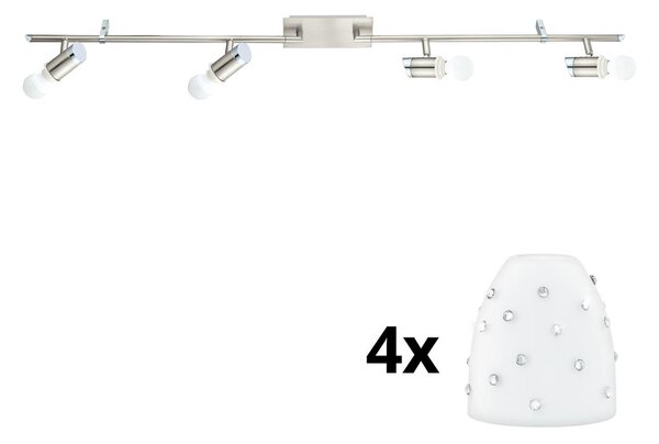 Eglo - LED Reflektor MY CHOICE 4xE14/4W/230V krom/bela