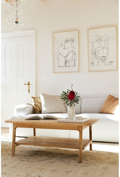 Mizica iz masivnega hrasta 60x100 cm Twig – The Beds