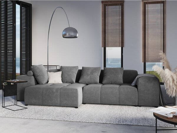 Siva žametna blazina za modularni kavč Rome Velvet - Cosmopolitan Design