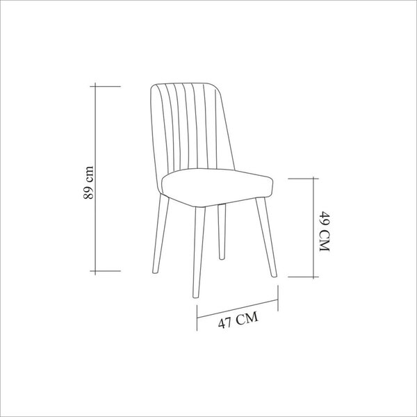 Antracitno siv žameten jedilni stol Stormi Sandalye – Kalune Design