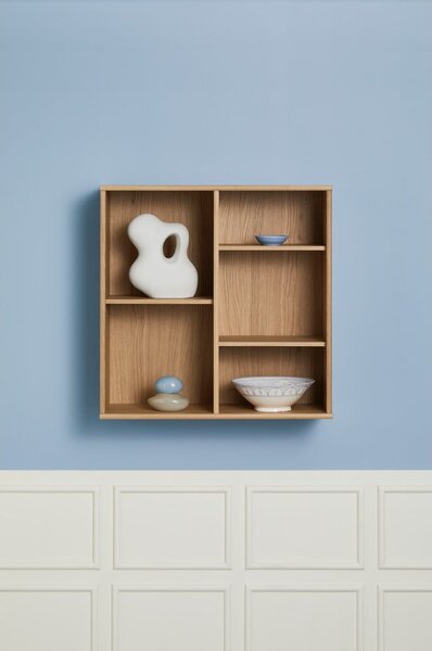 Stenski regal v hrastovem dekorju v naravni barvi 70x70 cm Mistral – Hammel Furniture