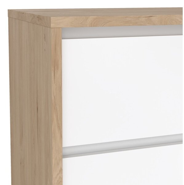 Bela komoda v hrastovem dekorju 80x84x48 cm Next – Tvilum