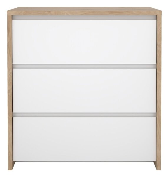 Bela komoda v hrastovem dekorju 80x84x48 cm Next – Tvilum