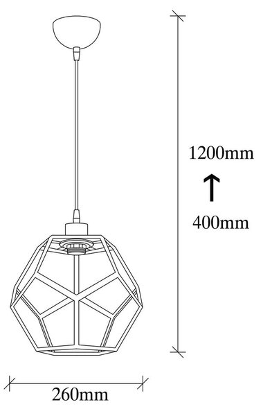 Črna/bronasta viseča svetilka s kovinskim senčnikom ø 26 cm Degirmen – Opviq lights