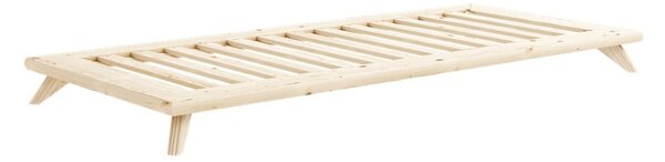 Postelja iz borovega lesa z letvenim dnom Karup Design Senza, 90 x 200 cm