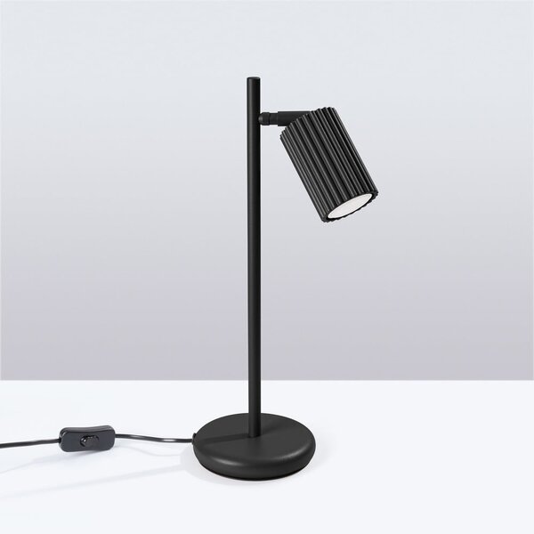 Črna namizna svetilka (višina 43 cm) Gleam – Sollux