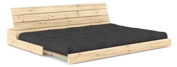 Temno siva raztegljiva sedežna garnitura 196 cm Base – Karup Design