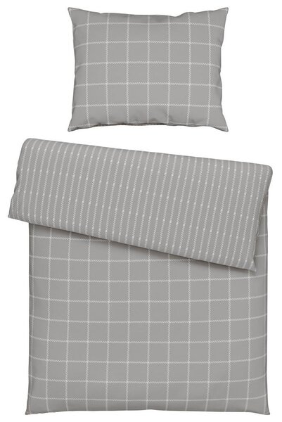 Mömax Posteljnina Karo Allover, Siva, 60/80, 140/200