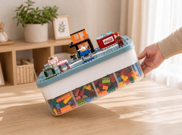 Škatla za shranjevanje kock BRICK VAULT 31x30x22 cm, 3 nadstropja