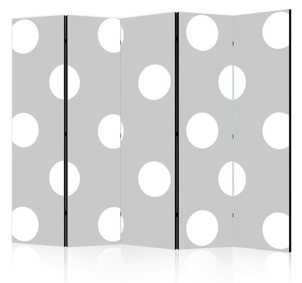 PARAVAN 225/172/3 cm bela, svetlo siva