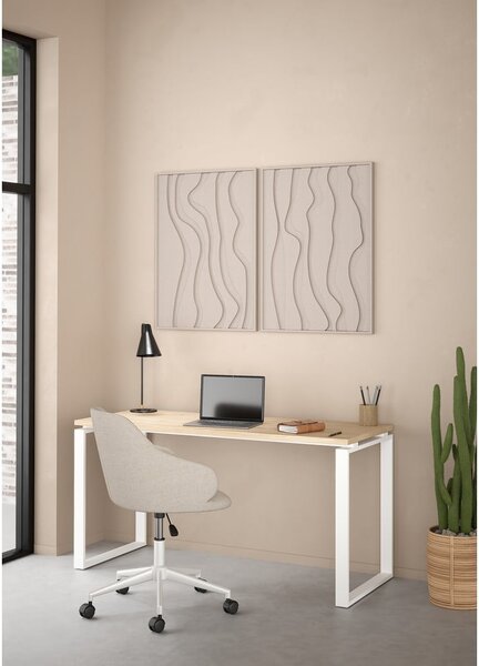 Pisalna miza z mizno ploščo v hrastovem dekorju 60x150 cm Sign – Tvilum