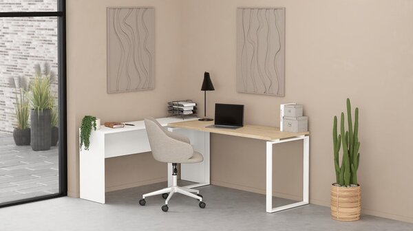 Pisalna miza z mizno ploščo v hrastovem dekorju 60x150 cm Sign – Tvilum