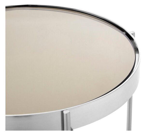 Okrogla stranska mizica s stekleno mizno ploščo ø 33 cm Allure – Premier Housewares