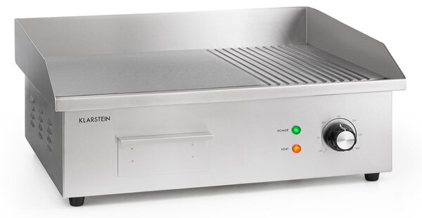 Klarstein Grillmeile 3000GR, električni žar, 3000 W, plošča za žar, 54,5 x 35 cm, gladek/rebrast