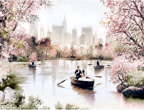 Slika Styler Canvas Romantic Lake, 85 x 113 cm