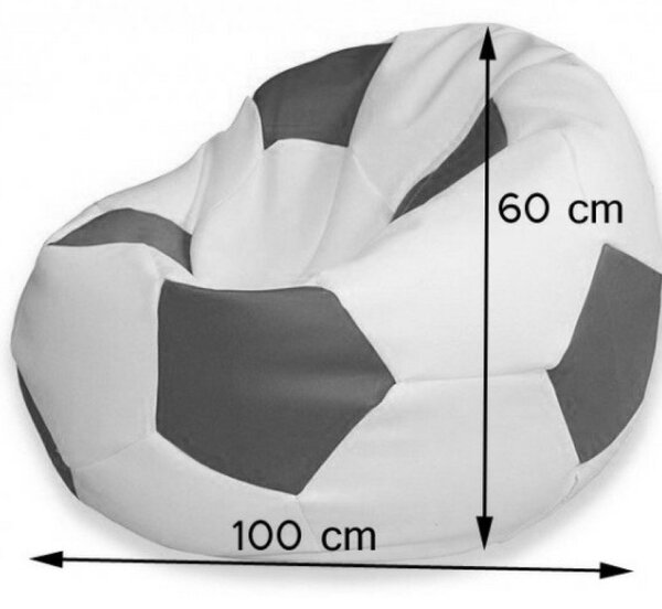 Nogometna žoga belo-črna EMI