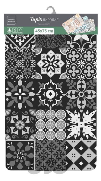 Črna preproga iz PVC-ja 45x75 cm Salou – douceur d'intérieur