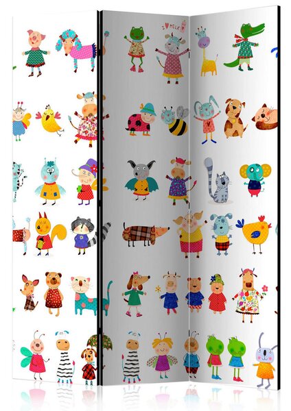 PARAVAN 135/172/3 cm večbarvno, bela