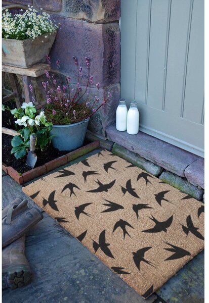 Predpražnik iz kokosovih vlaken 40x60 cm Swallows – Artsy Doormats