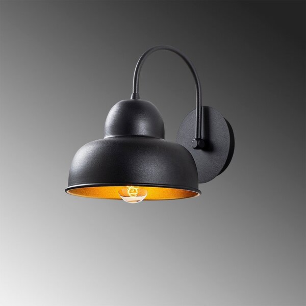 Črna stenska svetilka ø 20 cm Multan – Opviq lights