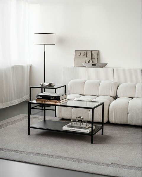 Siva volnena preproga 200x300 cm Morphic Rocca – Agnella