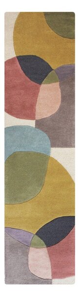 Ročno tkan volnen tekač 60x230 cm Glow Multi – Flair Rugs