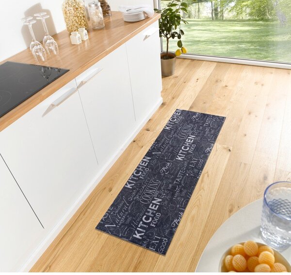 Črna preproga 50x150 cm Wild Kitchen Board - Hanse Home