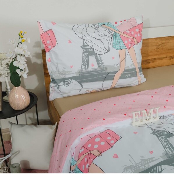 Otroško posteljno perilo Eiffel EMI, Standardni enojni posteljni komplet vključuje 1x 140x200 + 1x 70x90