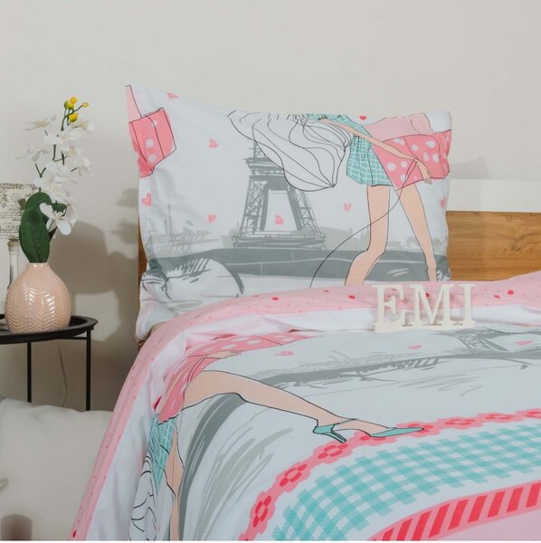 Otroško posteljno perilo Eiffel EMI, Standardni enojni posteljni komplet vključuje 1x 140x200 + 1x 70x90