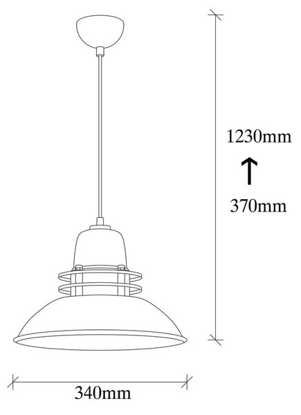 Črna viseča svetilka Opviq lights Berceste, ø 34 cm